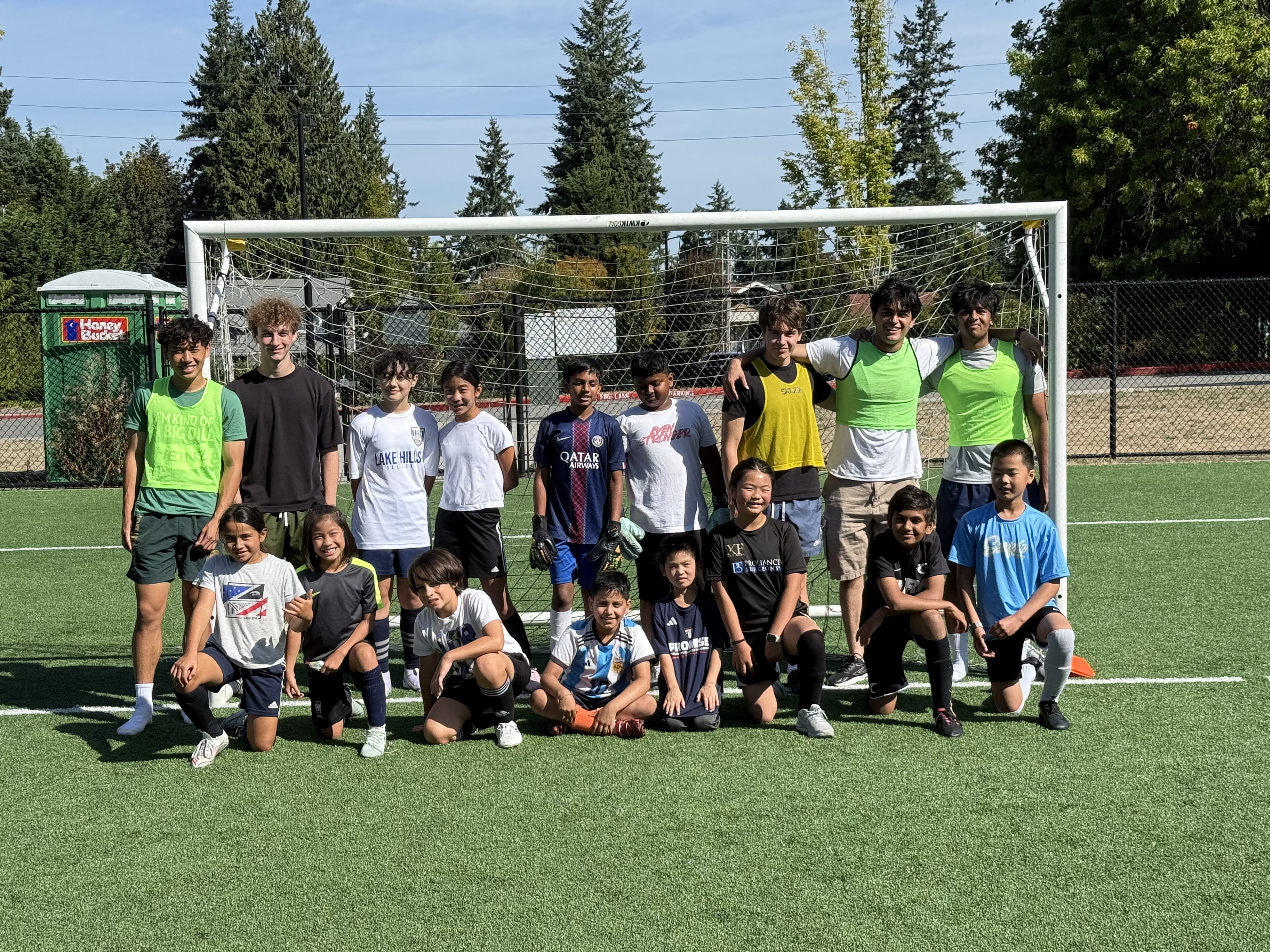 Kids at Soccer for Change camp